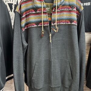Howler Brothers Multicolor Pattern Zip-Up Sweater